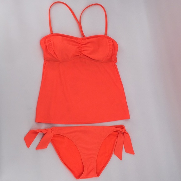 Athleta Other - Athleta Bandeau Y Tankini Side Tie Set 36 B/C Med